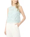 Ted Baker Hazel Sheer Lace Shell In Blue