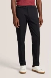 Ted Baker Heavy Stretch Cotton Twill Chino Pants In Black