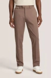 Ted Baker Heavy Stretch Cotton Twill Chino Pants In Brown