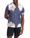 Ted Baker Hebbden Floral Graphic Regular Fit Shirt In Blue