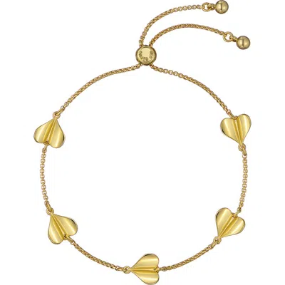 Ted Baker Helena Flutter Heart Station Bracelet In Gold