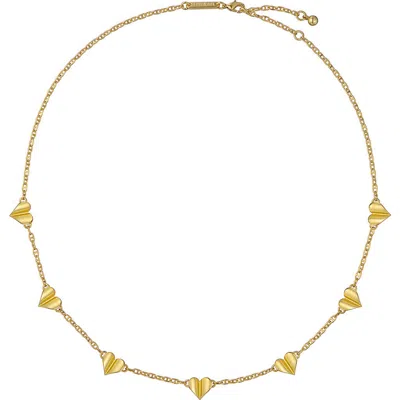 Ted Baker Helena Flutter Heart Station Necklace In Gold
