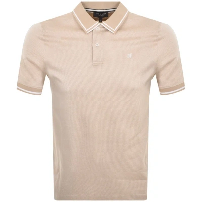 Ted Baker Helta Slim Fit Polo T Shirt Beige In Brown