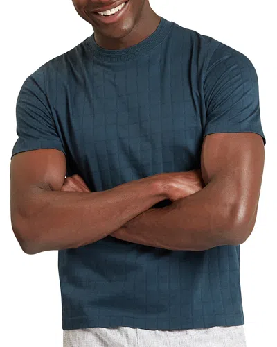 Ted Baker Hemingway Regular Square Jacquard T-shirt In Blue