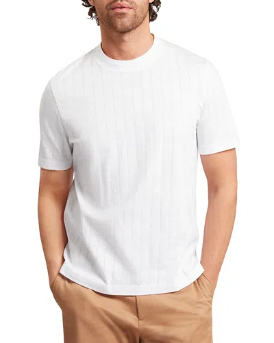 Ted Baker Hemingway Regular Square Jacquard T-shirt In White