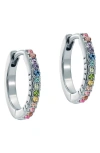 Ted Baker Heplie Pavé Hoop Earrings In Metallic