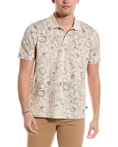 Ted Baker Holler Printed Polo Shirt In Neutral