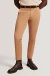 Ted Baker Howeton Slim Stretch Cotton Chino Pant In Brown