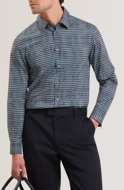 Ted Baker Huayna Long Sleeve Regular Fit Button-up Shirt In Blue