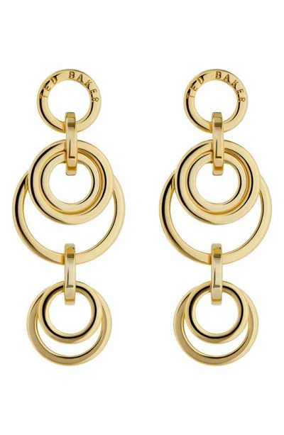 Ted Baker Huliet Drop Earrings In Gold