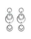 Ted Baker Huliet Multi Hoop Drop Earrings In Silver Tone