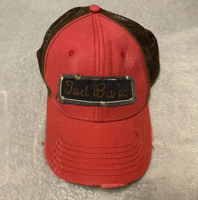 Pre-owned Ted Baker Hype Streetwear  Baseball Cap In Red