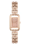 Ted Baker Iconic Bracelet Watch, 17mm X 8mm In Rose Goldone