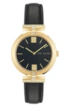 TED BAKER ICONIC FAUX LEATHER STRAP WATCH