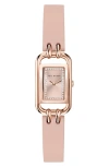 Ted Baker Iconic Leather Strap Watch, 8mm X 12mm In Pink