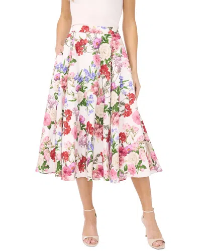 Ted Baker Ida Linen Midi Circle Skirt In Pink