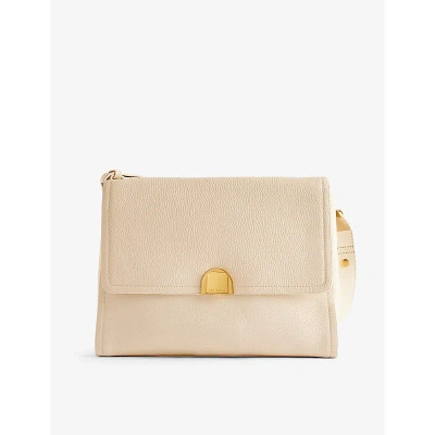 Ted Baker Womens Ivory Imilily Lock-embellished Leather Shoulder Bag