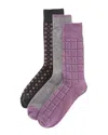 Ted Baker Inactive/dnu  3pk Crew Socks In Multi
