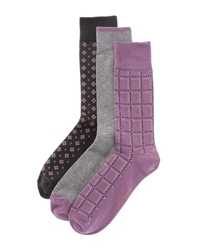 Ted Baker Inactive/dnu  3pk Crew Socks In Multi