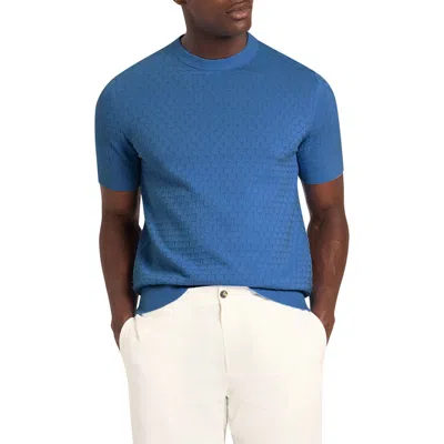 Ted Baker Ingvi Cotton & Wool Knit T-shirt In Blue