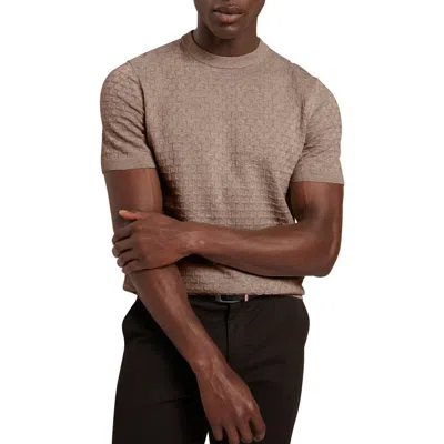 Ted Baker Ingvi Cotton & Wool Knit T-shirt In Brown