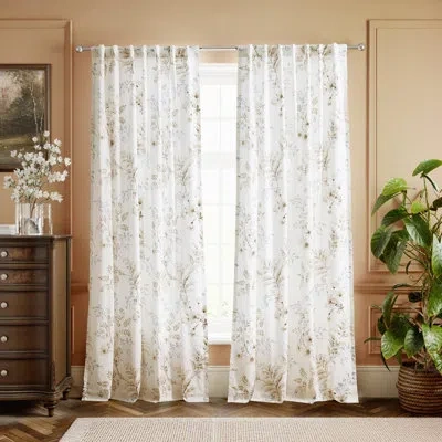 Ted Baker Interlude Natural 50 X 95 Curtain Panel Pair (set Of 2) In White