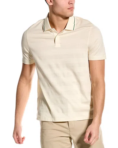 Ted Baker Irby Textured Polo Shirt In White