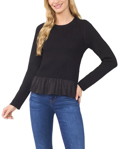 Ted Baker Irene Pointelle Crewneck Peplum Sweater In Multi