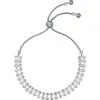 Ted Baker Isabela Cubic Zirconia Baguette Bracelet In Silver Tone/clear Crystal