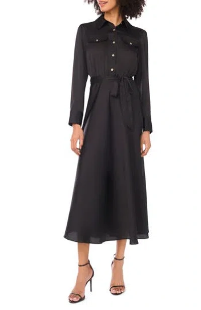 Ted Baker Isabelle Long Sleeve Belted Shirtdress In Black