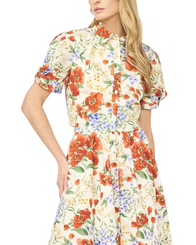 Ted Baker Isadora Button Up Top In 830-fire Orange
