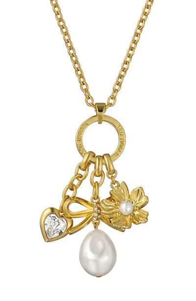 Ted Baker Isadora Charm Pendant Necklace In Gold