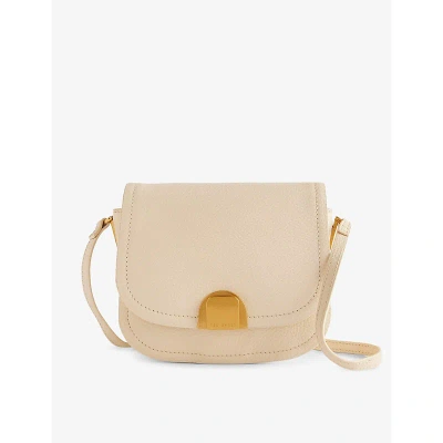 Ted Baker Ivory Imilda Lock-embellished Suede Cross-body Bag