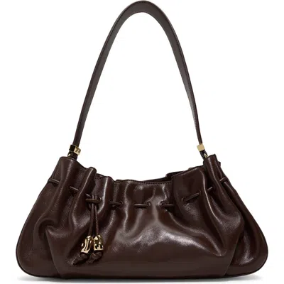 Ted Baker Ivy Leather Shoulder Bag In Dark Brown