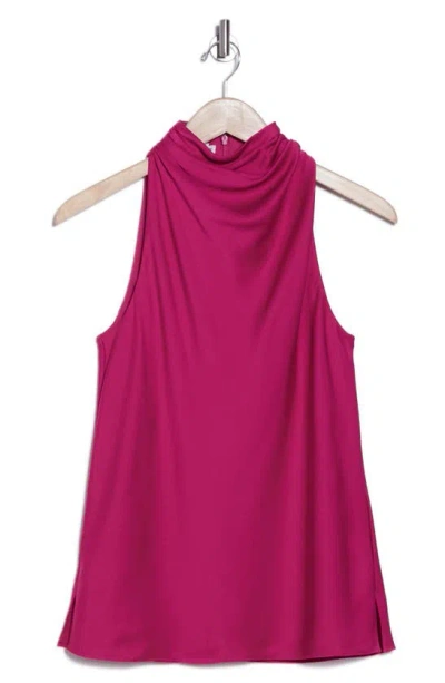 Ted Baker Jadis Cowl Neck Satin Tank In Bright Pink