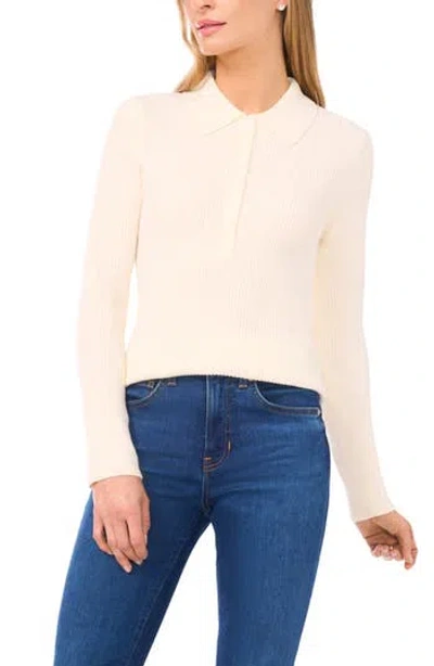 Ted Baker Jalia Rib Polo Sweater In Buttercream