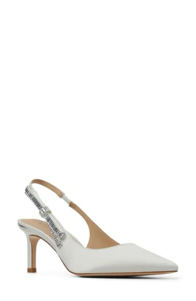 Ted Baker Janie Bow Slingback Pointed Toe Pump In White