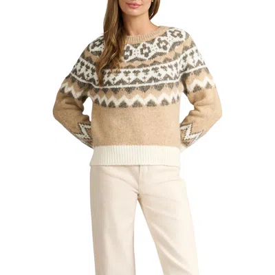 Ted Baker Janis Fair Isle Sweater In Brown