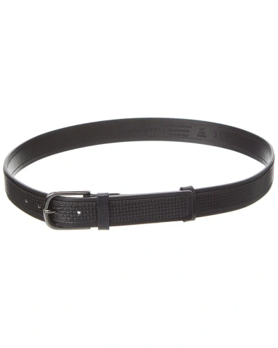 Ted Baker Jawdun Woven Leather Belt In Black