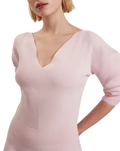 Ted Baker Jescka Sculptured Knit Skater Dress In Light Pink