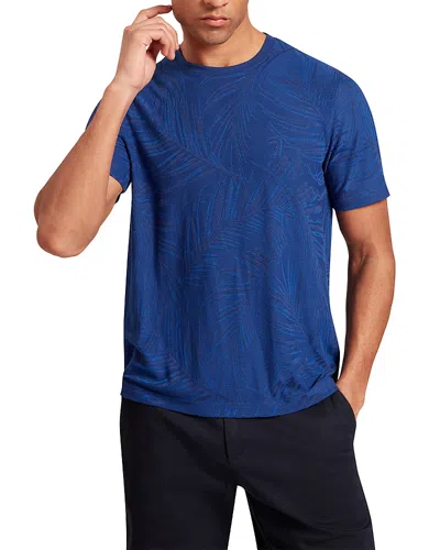 Ted Baker Jessper Jacquard Leaf Print Tee In Blue