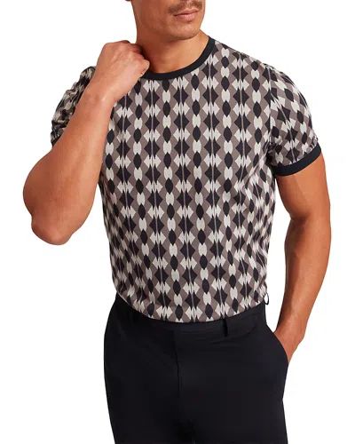 TED BAKER JOAA GEO JACQUARD COTTON SWEATER TEE