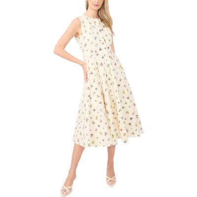Ted Baker Joanne Floral Print Midi Dress In Neutral