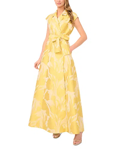 Ted Baker Jordana Floral Print Maxi Shirtdress In Yellow