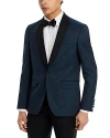 Ted Baker Josh Trim Fit Navy Shawl Lapel Tuxedo In Teal