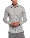 Ted Baker Joshhy Hex Geo Shirt In Gray