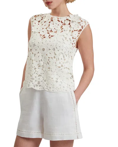 Ted Baker Joyyra Crochet Knit Top In White