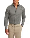 Ted Baker Jozef Slim Fit Mini Geo Print Cotton Shirt In Gray