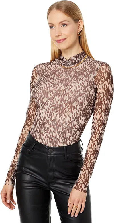 Ted Baker Jumila Fitted High Neck Top Nude/pink In Multi