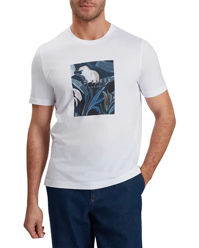 Ted Baker Justino Graphic Tee In White